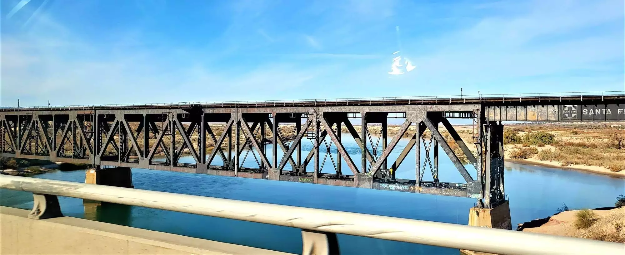 Colorado River Railroad Bridge, Topcock, Arizona, Built 1945.